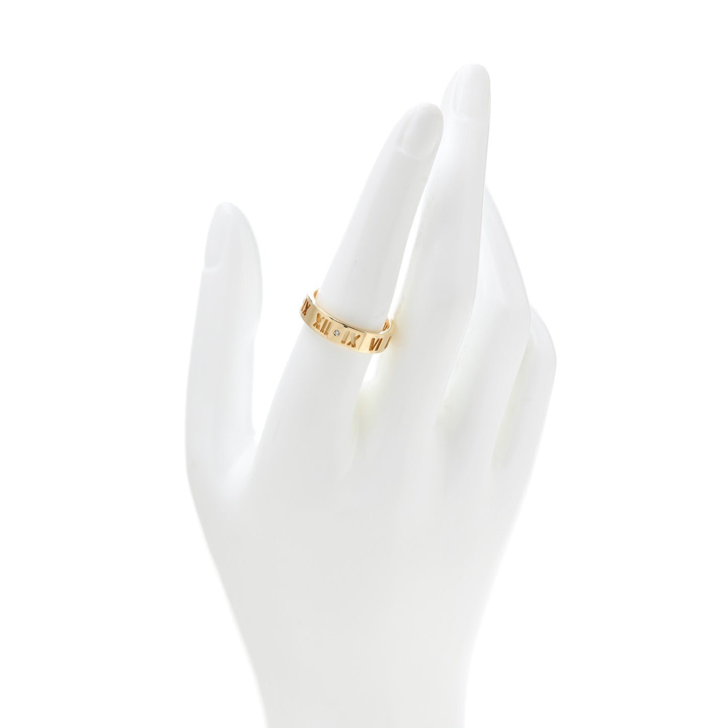 18K Yellow Gold Diamond Wide Atlas Pierced Ring 57 8