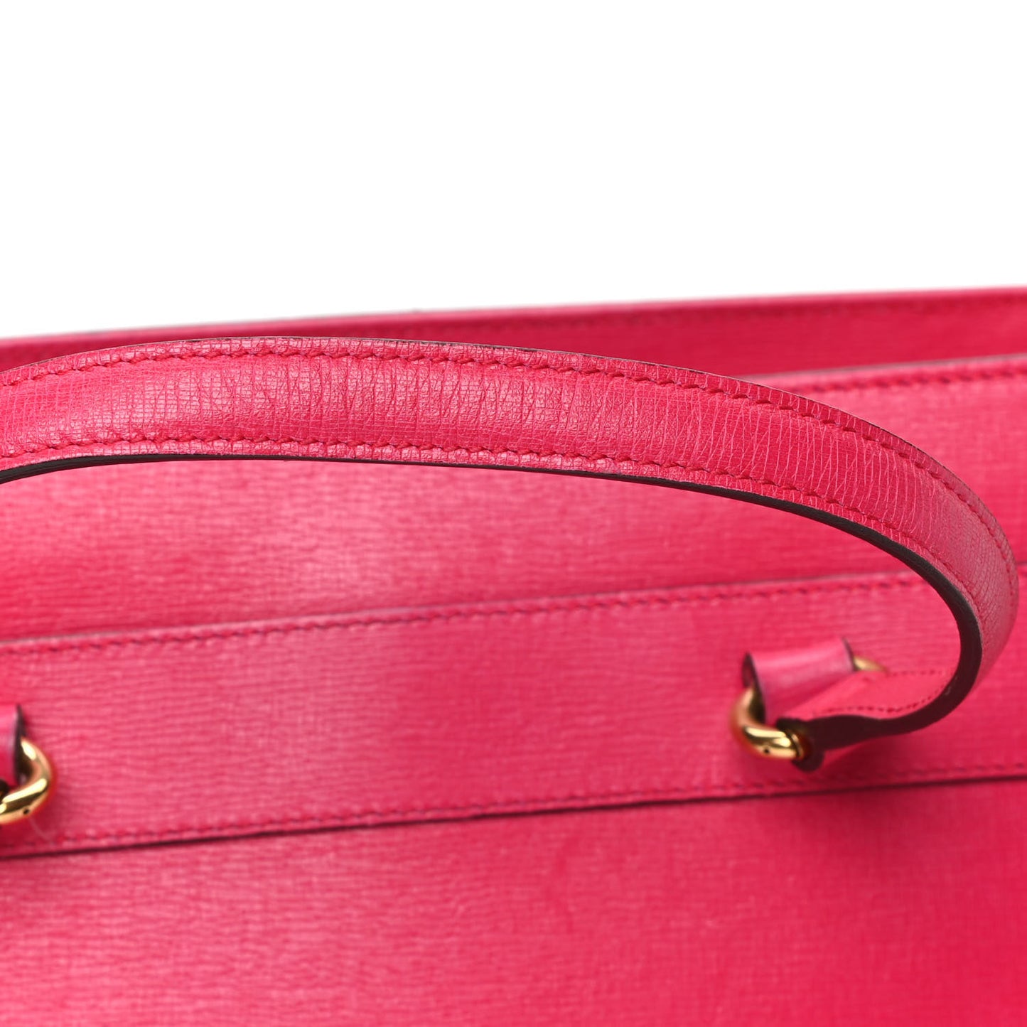 Textured Calfskin Medium Bright Bit Tote Shocking Pink