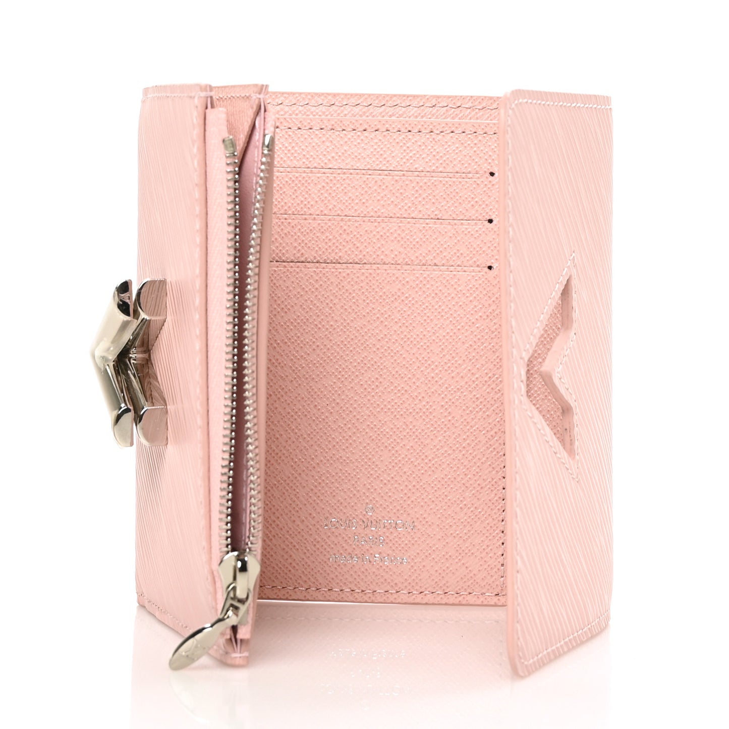 Epi Twist Compact Wallet Rose Ballerine