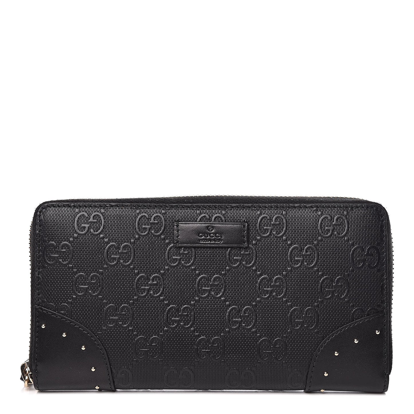 Bright Diamante GG Monogram Wallet Black