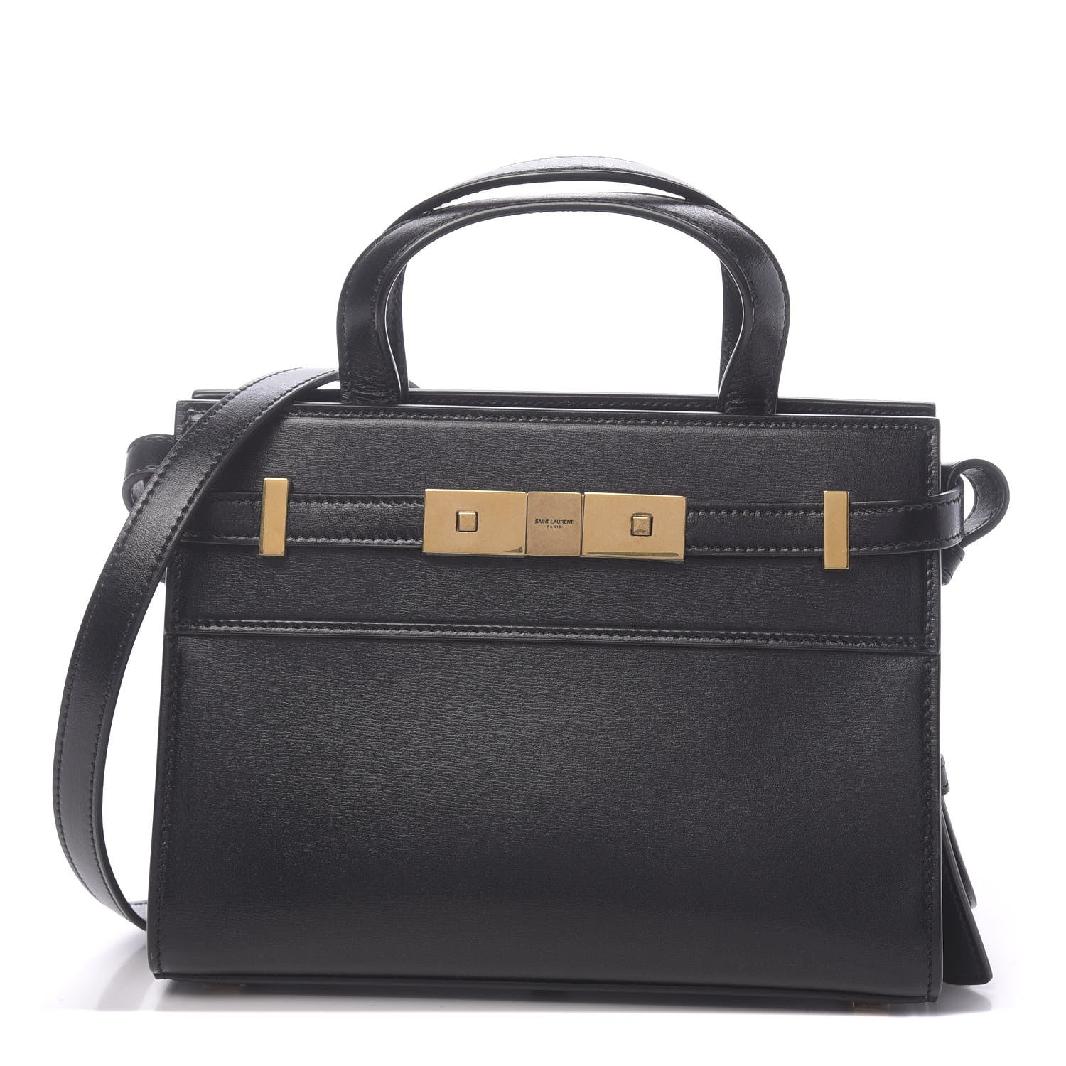 Saint Laurent Smooth Calfskin Manhattan Nano Shopper Tote Black 1 of 9