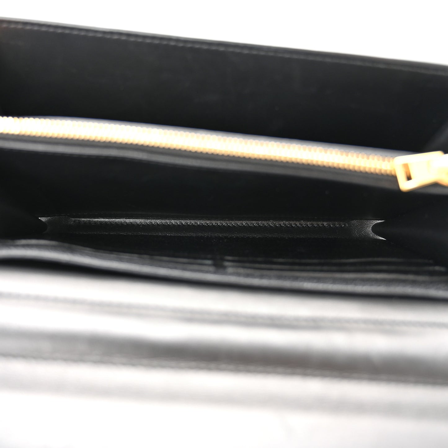 Calfskin T Clasp Tara Wallet On Strap Black