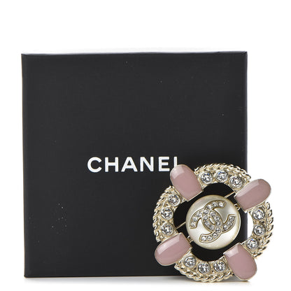 Chanel Pearl Crystal CC Brooch Gold 5 of 5