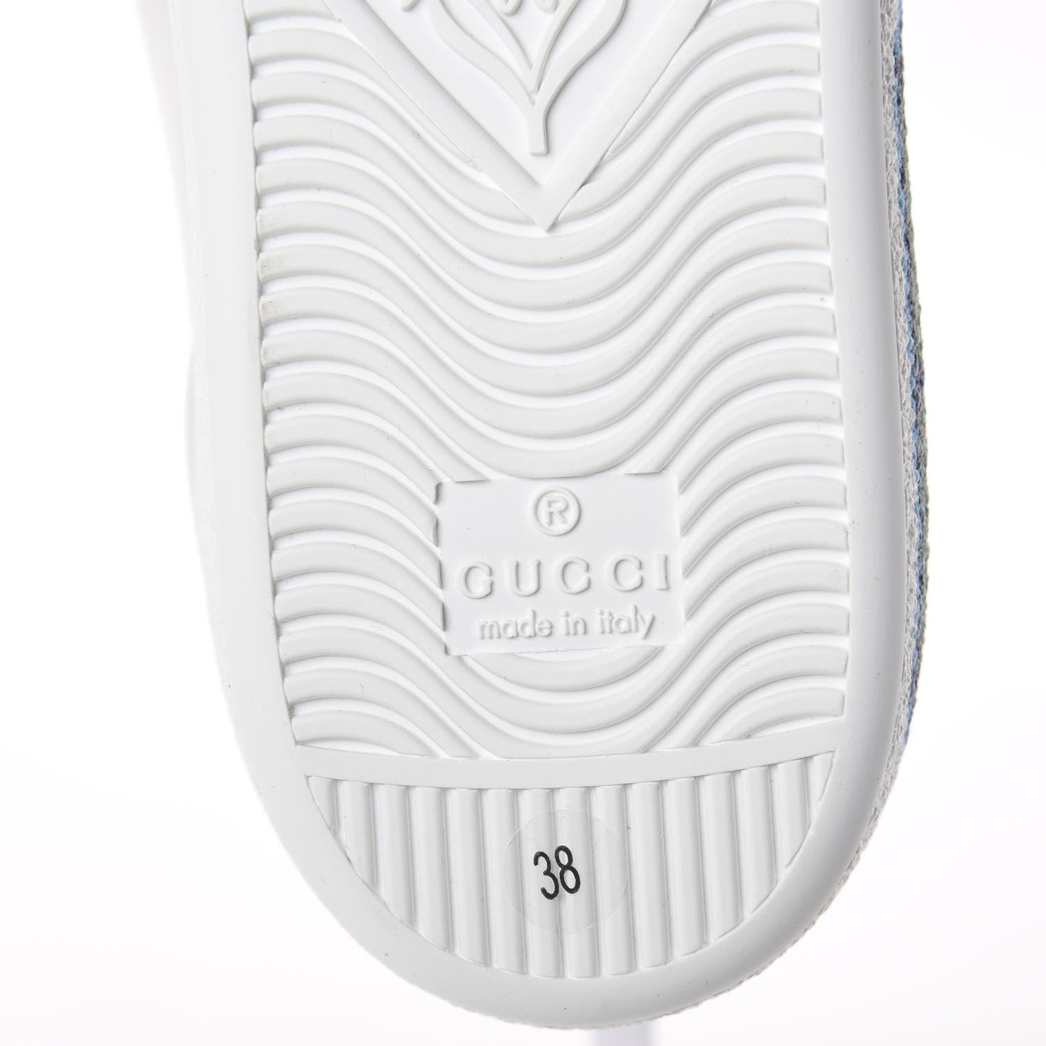 Gucci Calfskin Nappa LOVED Print Womens Ace Sneakers 38 White Red Flame Green 6 of 7