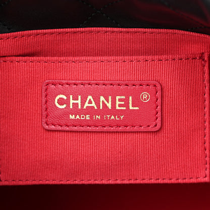 Chanel Lambskin Quilted My Perfect Chain Bucket Drawstring Bag Black 6 of 10