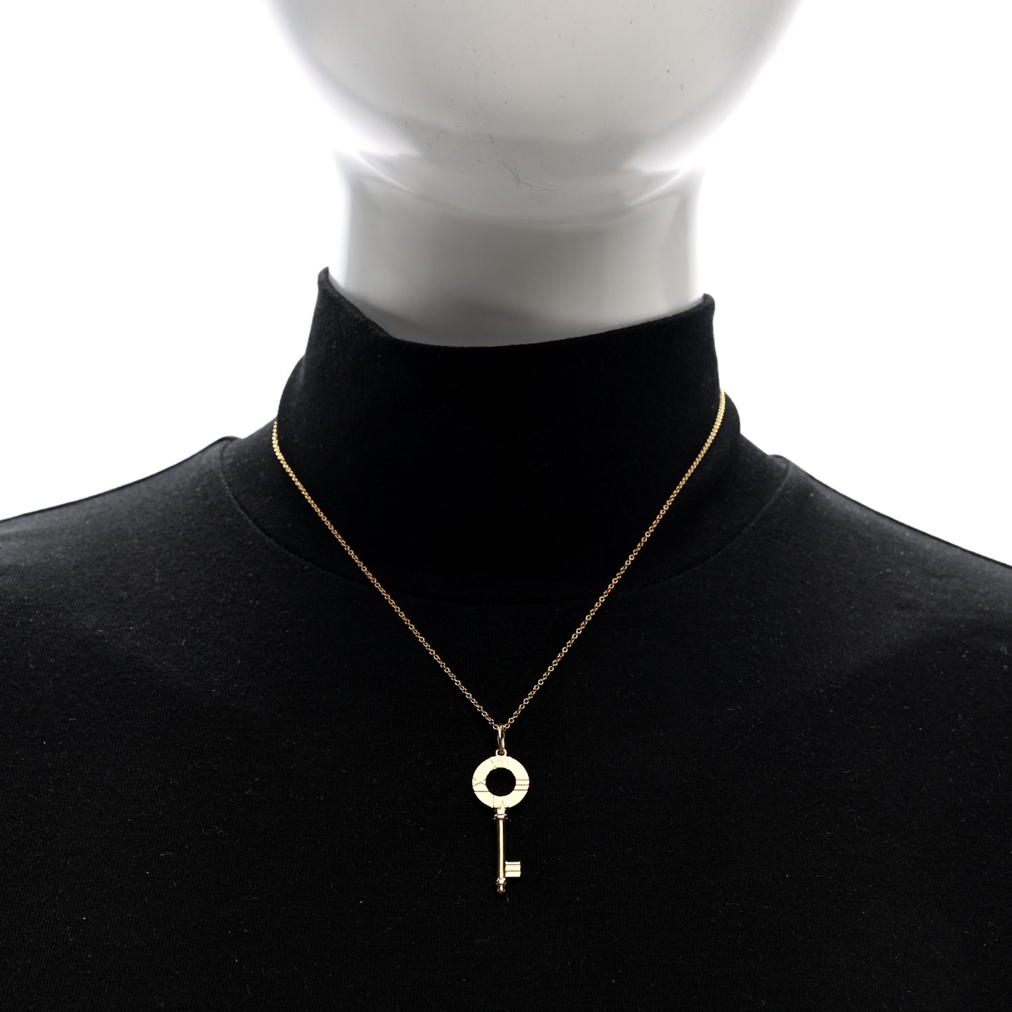 18K Rose Gold Atlas Key Pendant Necklace