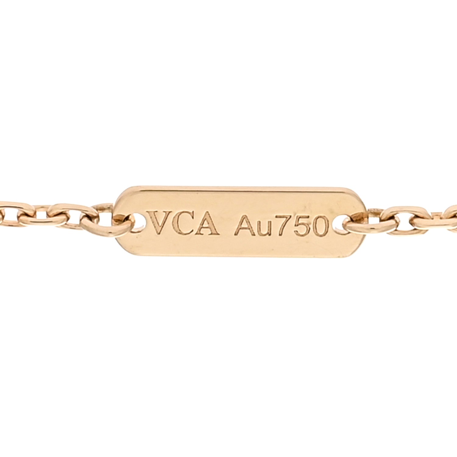 Van Cleef & Arpels 18K Yellow Gold Guilloche Vintage Alhambra Pendant Necklace 5 of 6