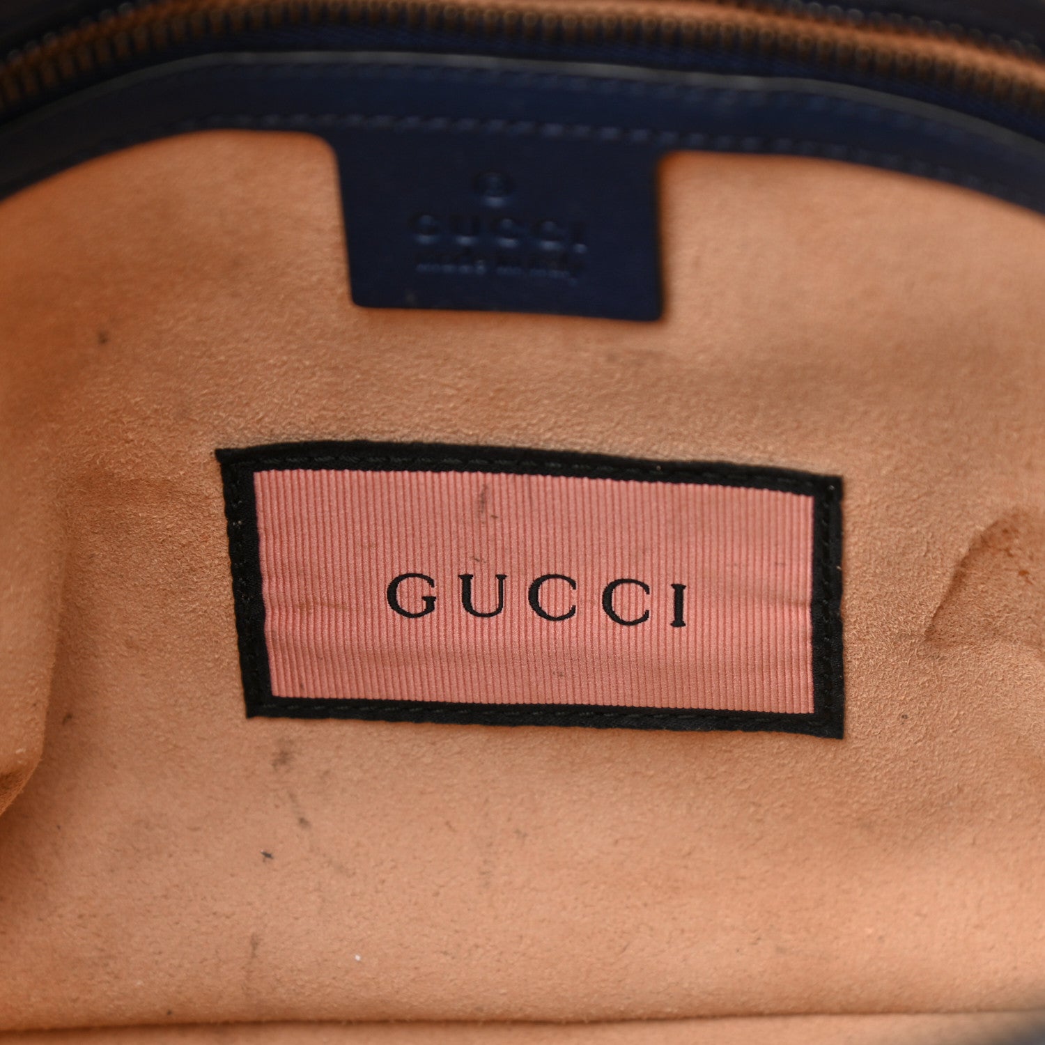 Gucci Calfskin Matelasse GucciGhost Medium GG Marmont Chain Shoulder Bag Blue Agata Hibiscus Red 12 of 14