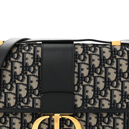 Christian Dior Oblique 30 Montaigne Flap Bag Blue 7 of 12
