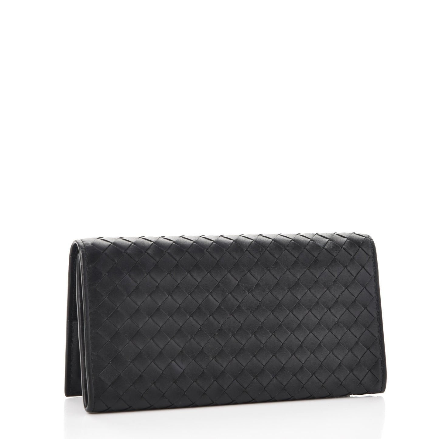 Nappa Intrecciato Flap Wallet Nero Black