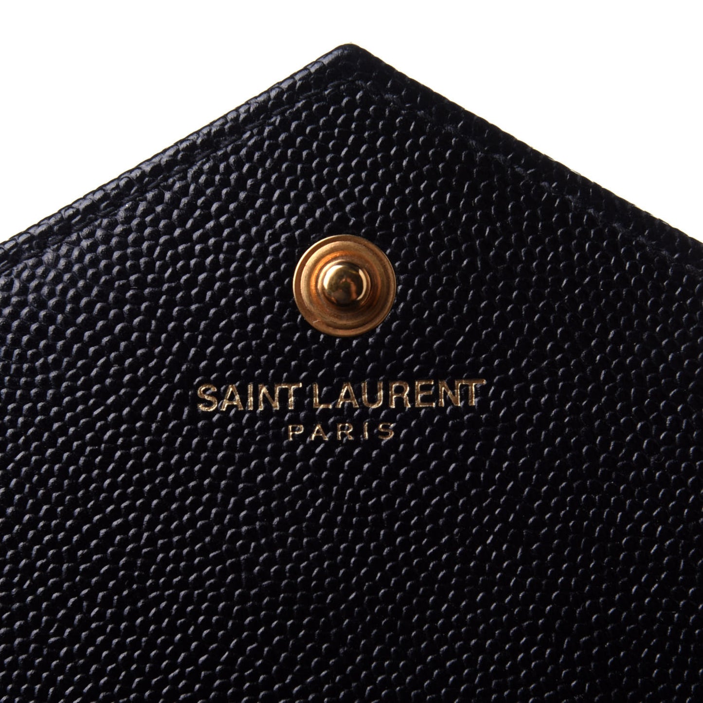 Grain De Poudre Matelasse Chevron Monogram Chain Wallet Black