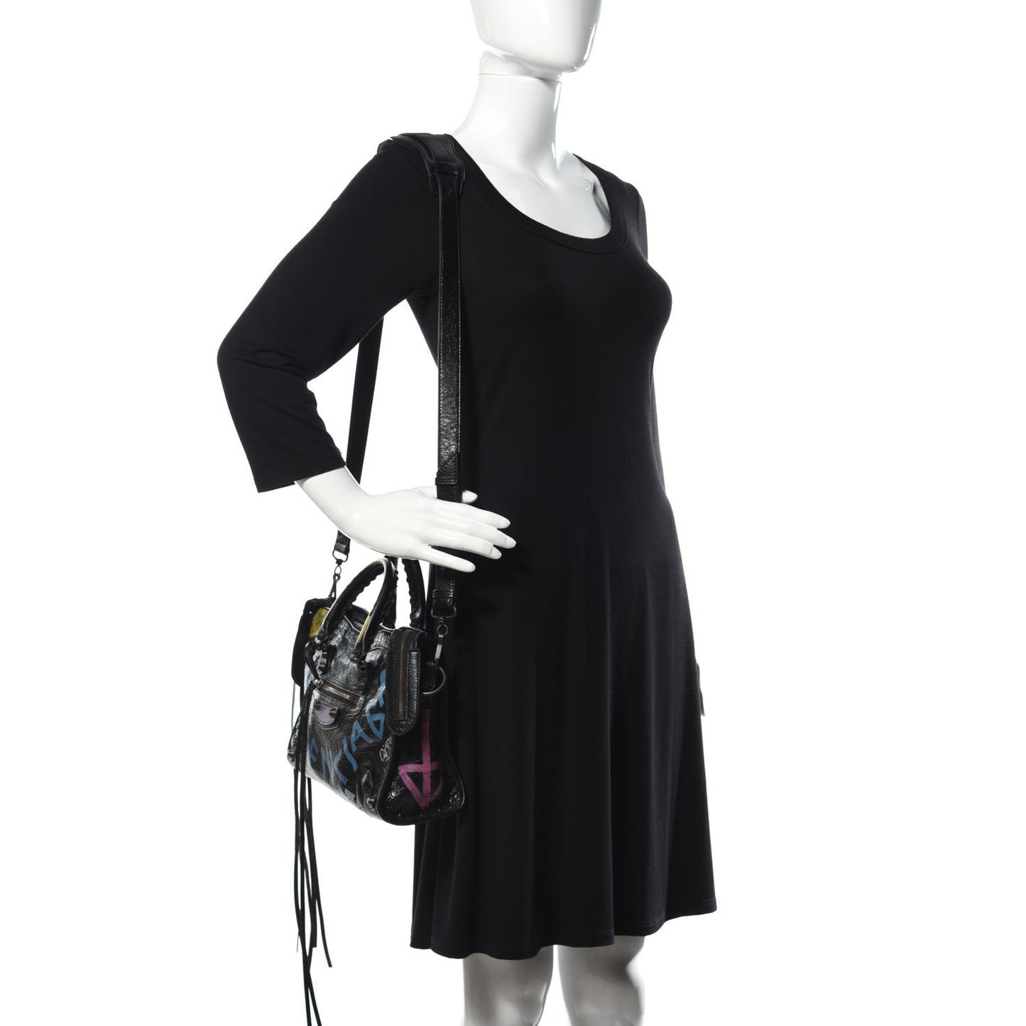 Agneau Graffiti All Over Classic Hardware S City Black Multicolor