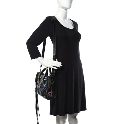 Balenciaga Agneau Graffiti All Over Classic Hardware S City Black Multicolor 2 of 9