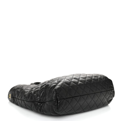 Saint Laurent Lambskin Quilted Maxi Icare Shopping Tote Black 5 of 11