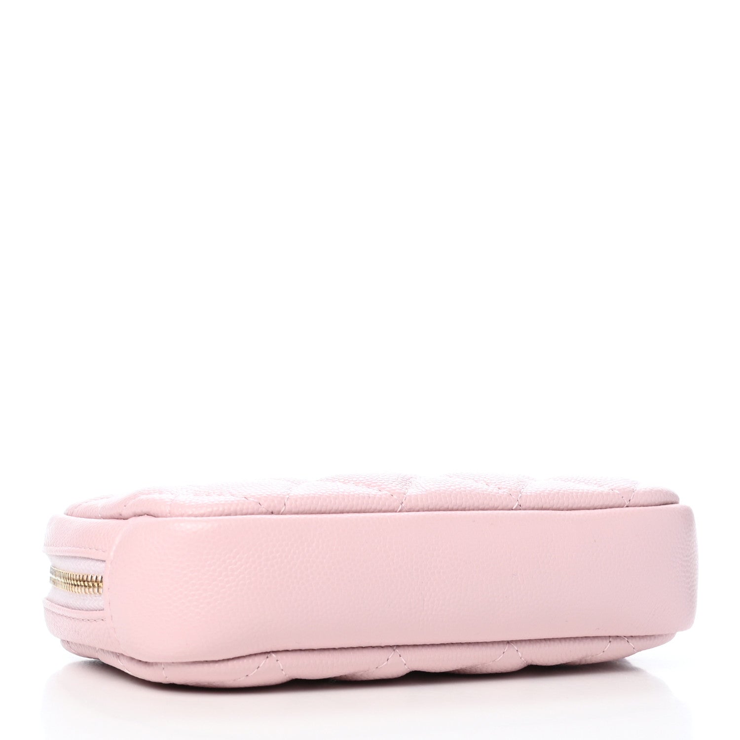 Chanel Caviar Quilted Small Curvy Pouch Cosmetic Case Light Pink 4 of 8