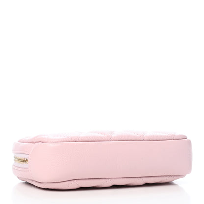 Chanel Caviar Quilted Small Curvy Pouch Cosmetic Case Light Pink 4 of 8