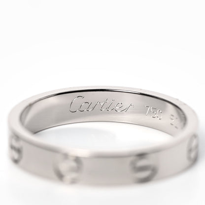 Cartier 18K White Gold 3.5mm LOVE Wedding Band Ring 52 6 7 of 10