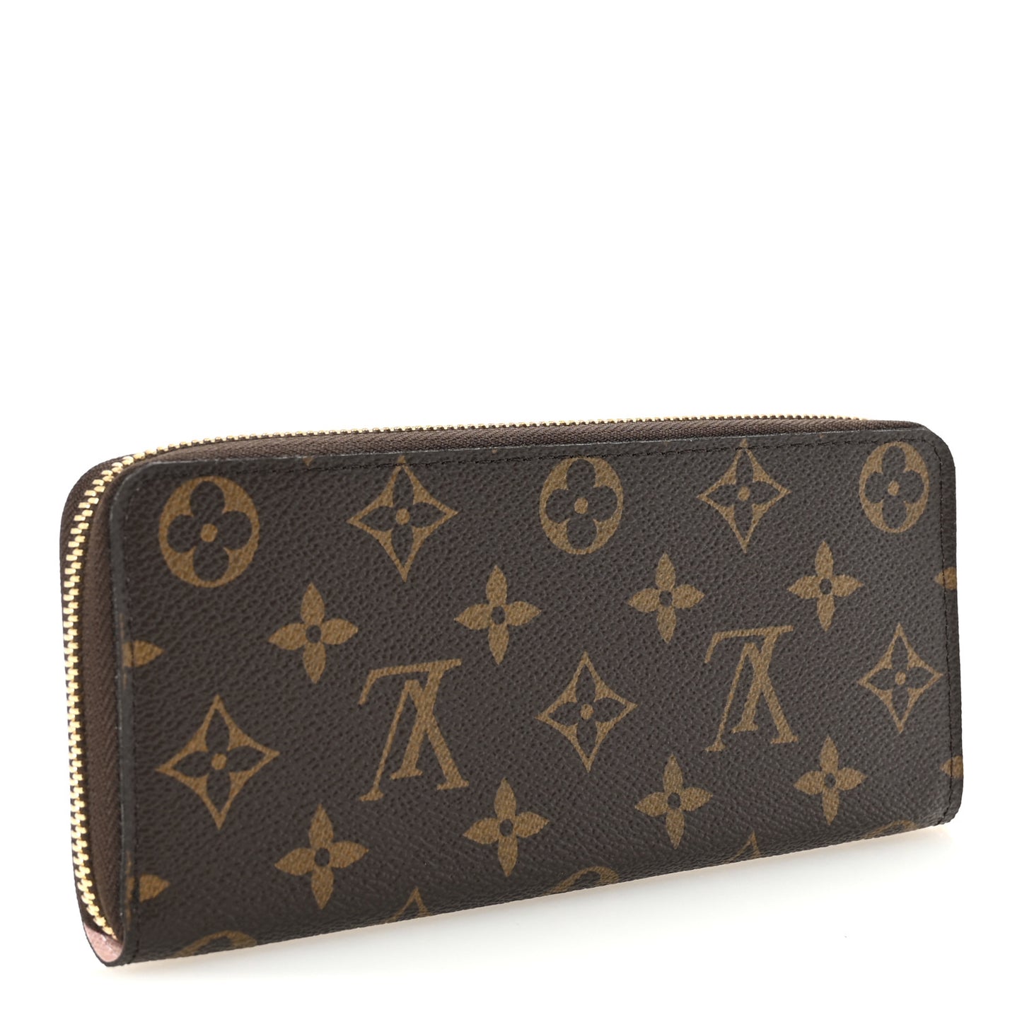 Monogram Clemence Wallet Rose Ballerine