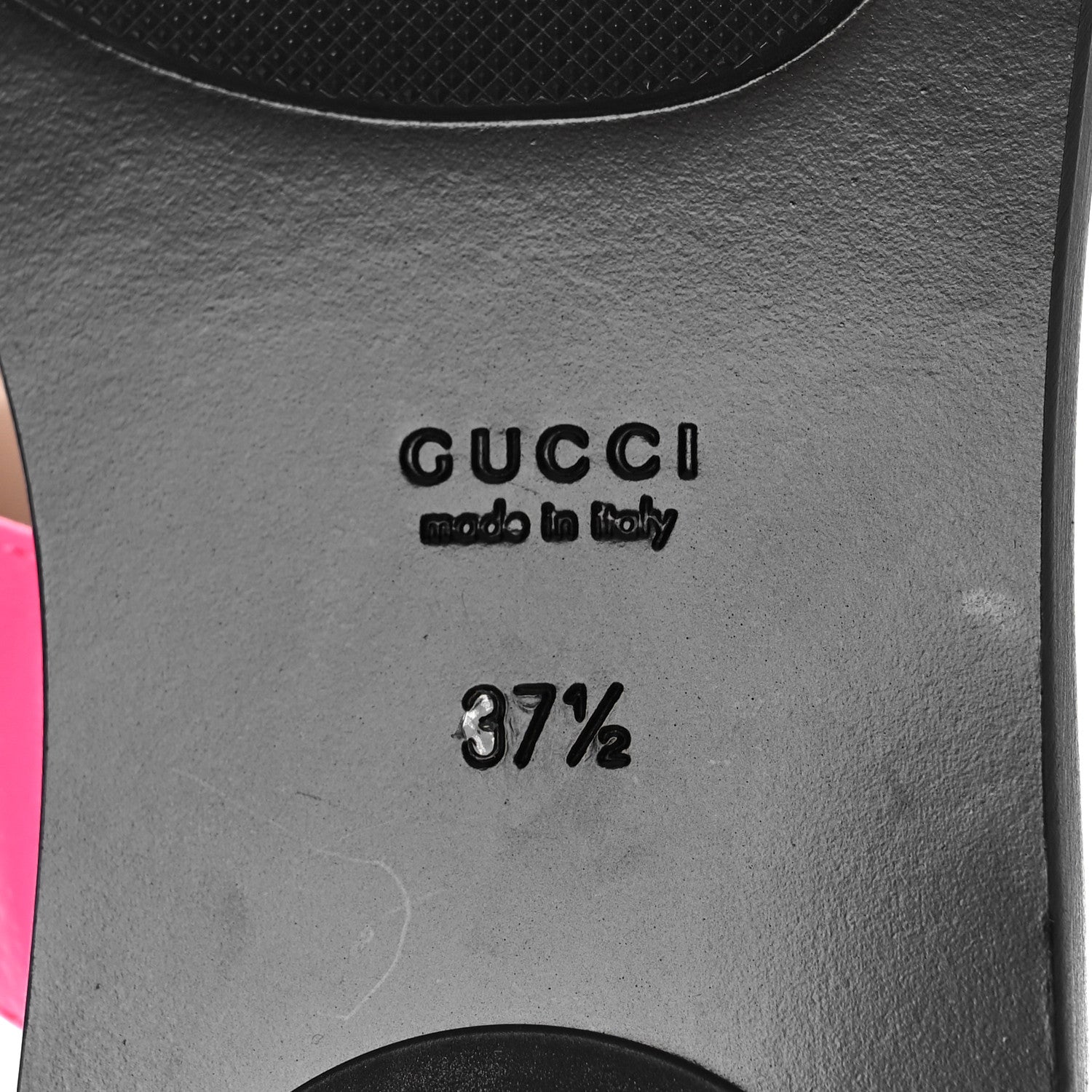 Gucci Calfskin GG Marmont Thong Sandals 37.5 Fuxia Fluo 7 of 9