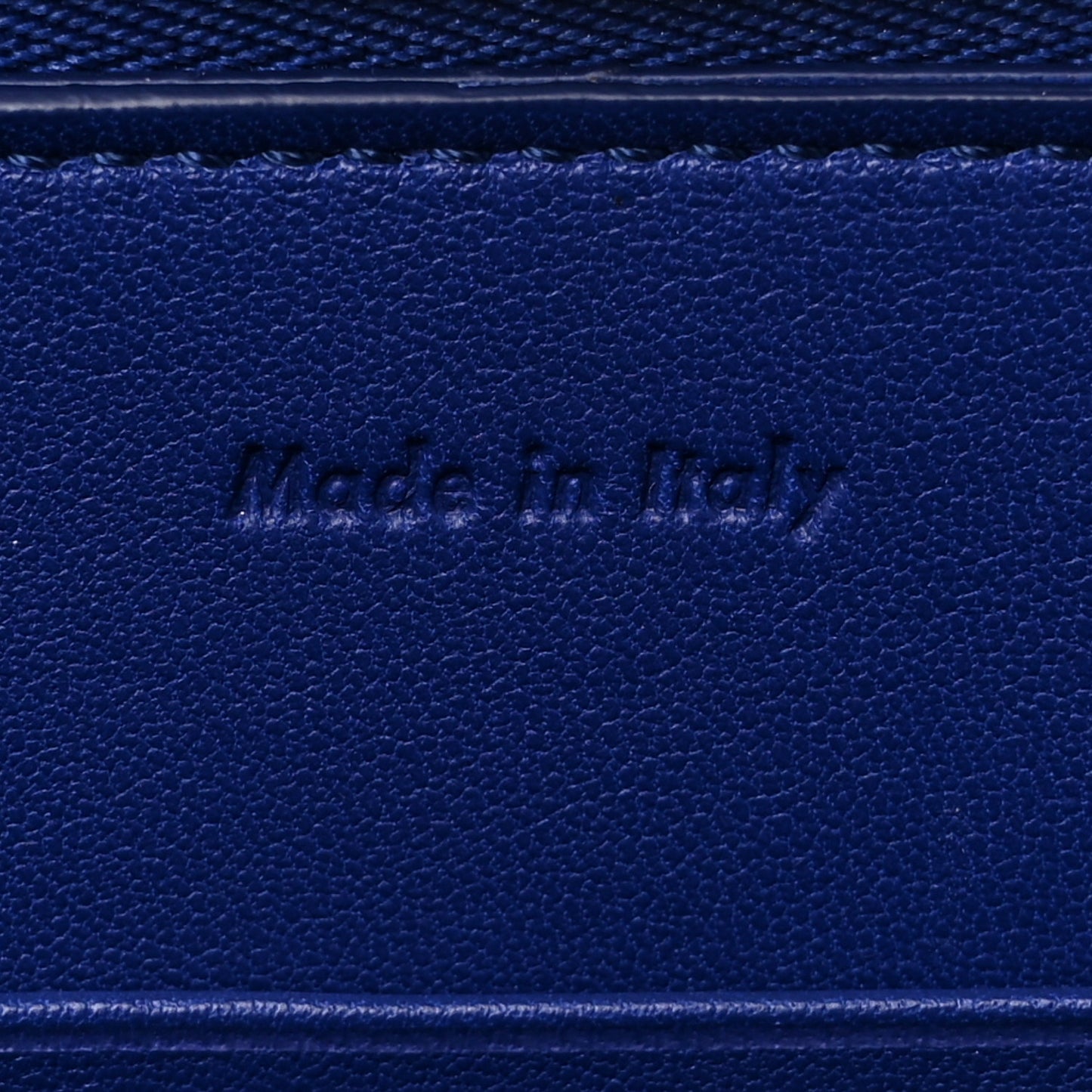 Smooth Lambskin Bi-Color Solo Clutch Pouch Royal Blue Khaki