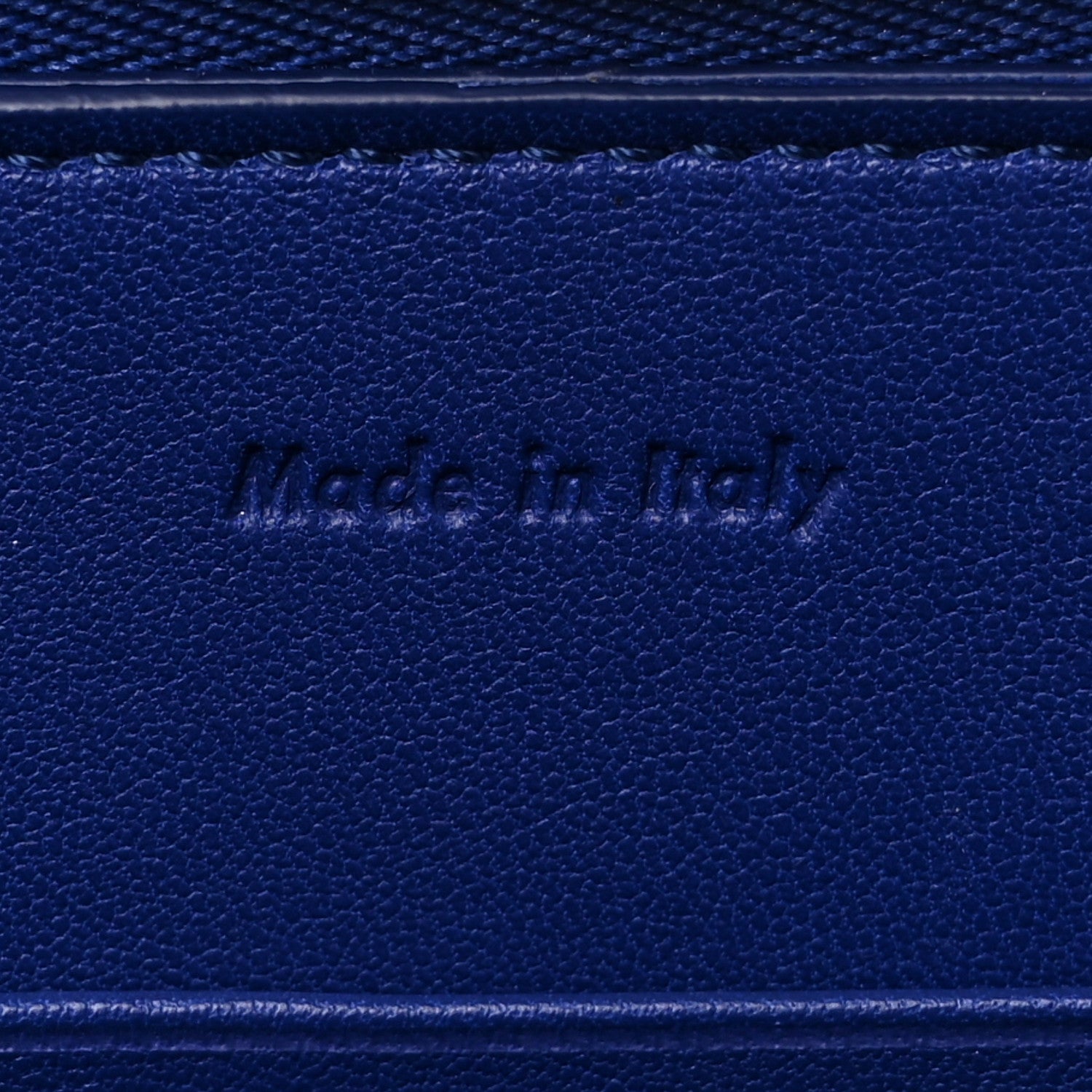 Celine Smooth Lambskin Bi-Color Solo Clutch Pouch Royal Blue Khaki 6 of 8