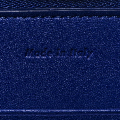 Celine Smooth Lambskin Bi-Color Solo Clutch Pouch Royal Blue Khaki 6 of 8