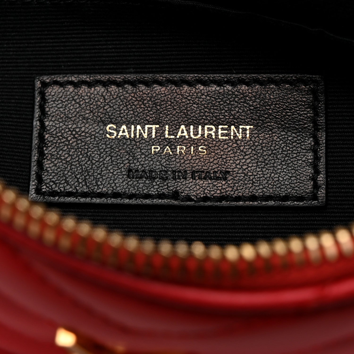 Saint Laurent Calfskin Matelasse Chevron Monogram A5 Wristlet Bandana Red 7 of 10