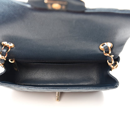 Chanel Iridescent Caviar Quilted Mini Rectangular Flap Blue 4 of 11