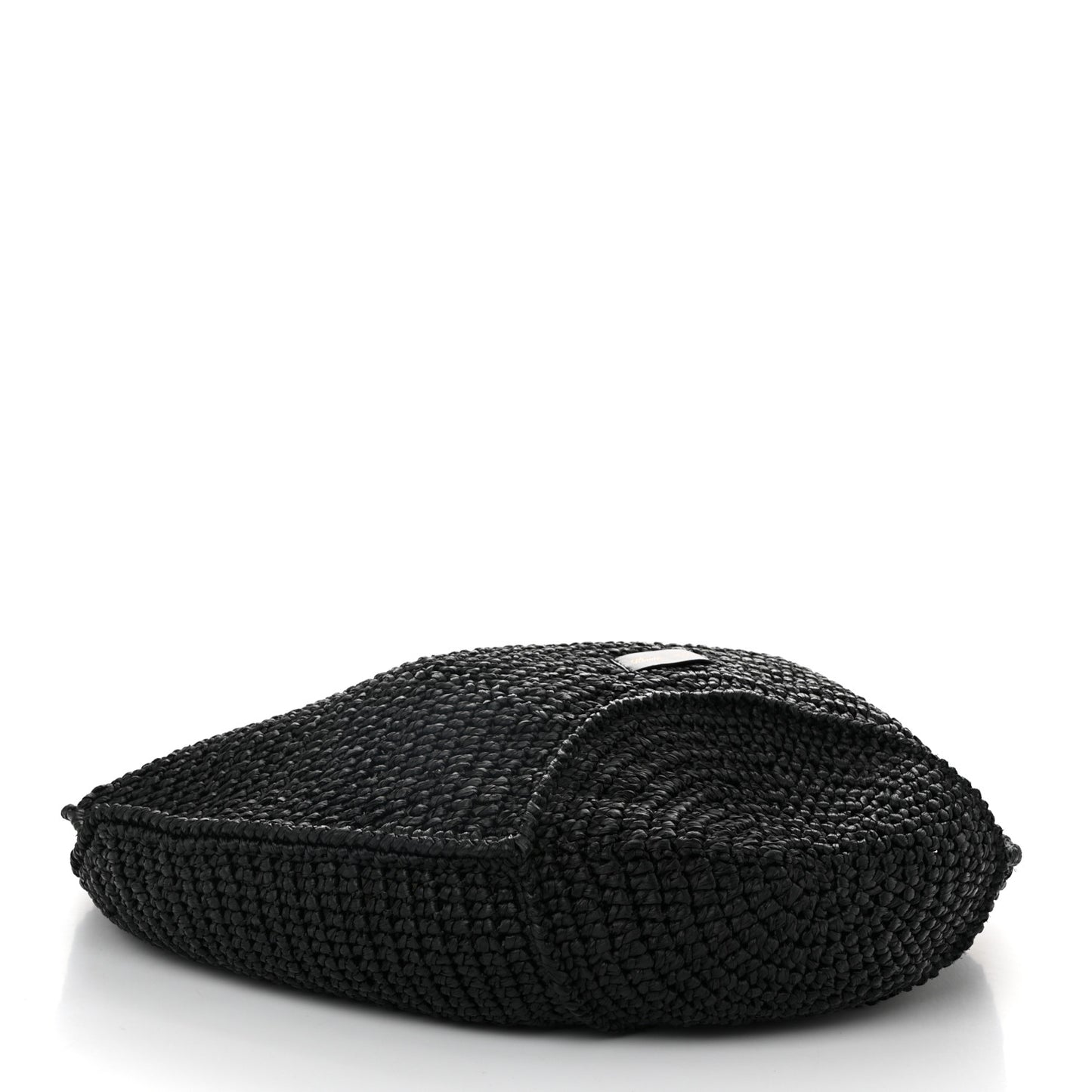 Raffia Medium Lotus Tote Black