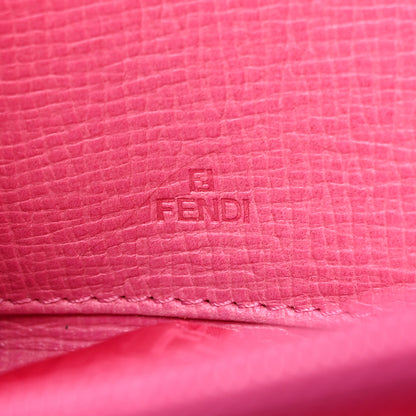 Fendi Zucca Spalmati Vitello Elite Zip Around Wallet Tobacco Fuxia Fragola 6 of 8