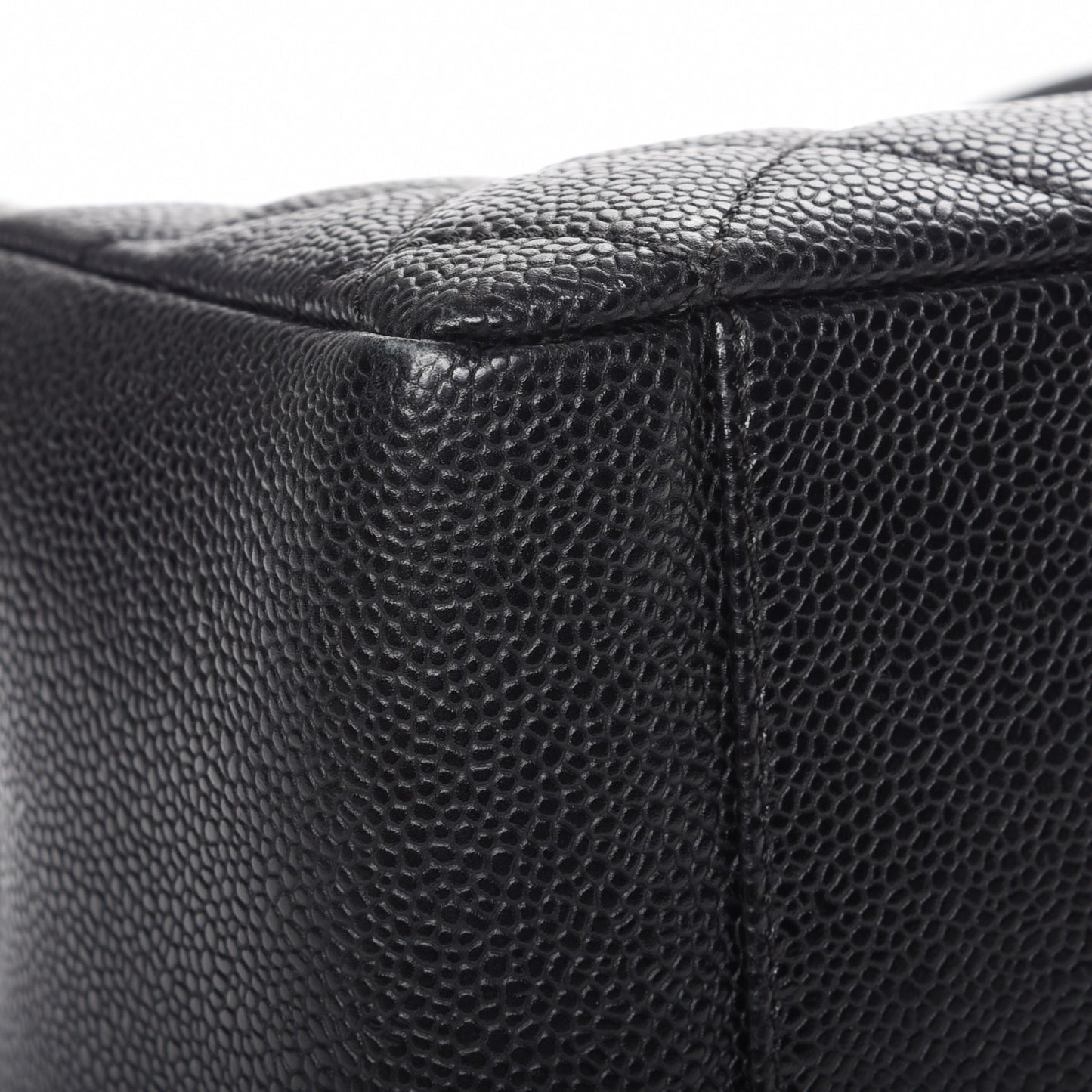 Caviar Quilted Grand Shopping Tote GST Black
