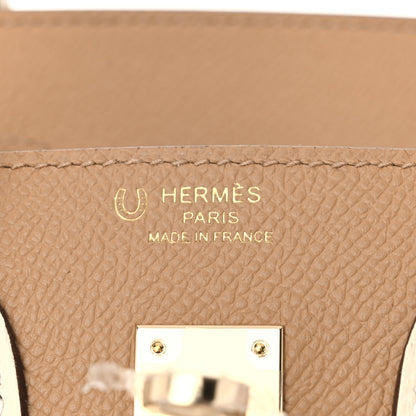 Hermes Epsom Horseshoe Birkin Sellier 25 Biscuit Nata 6 of 11
