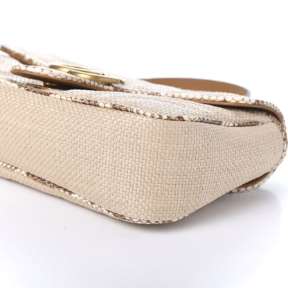 Gucci Raffia Elaphe Matelasse Small GG Marmont Shoulder Bag Natural Cream Brown 7 of 10