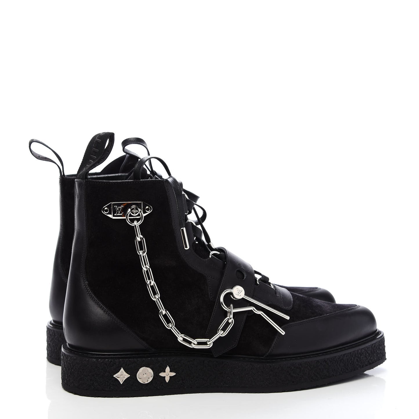 Calfskin Suede Mens Creeper Ankle Boots 9.5 Black