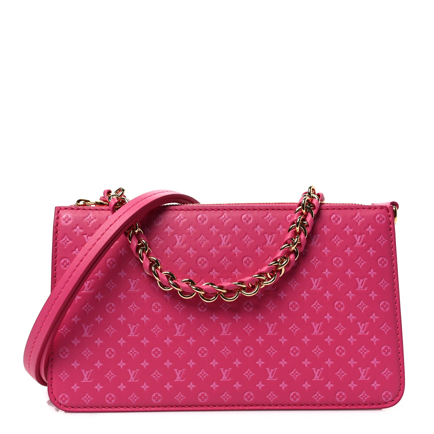 Louis Vuitton Calfskin Nanogram Embossed Lexington Pouch Rose 1 of 6