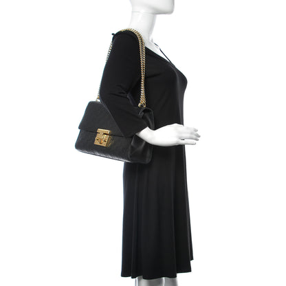 Gucci Guccissima Medium Padlock Shoulder Bag Black 2 of 15
