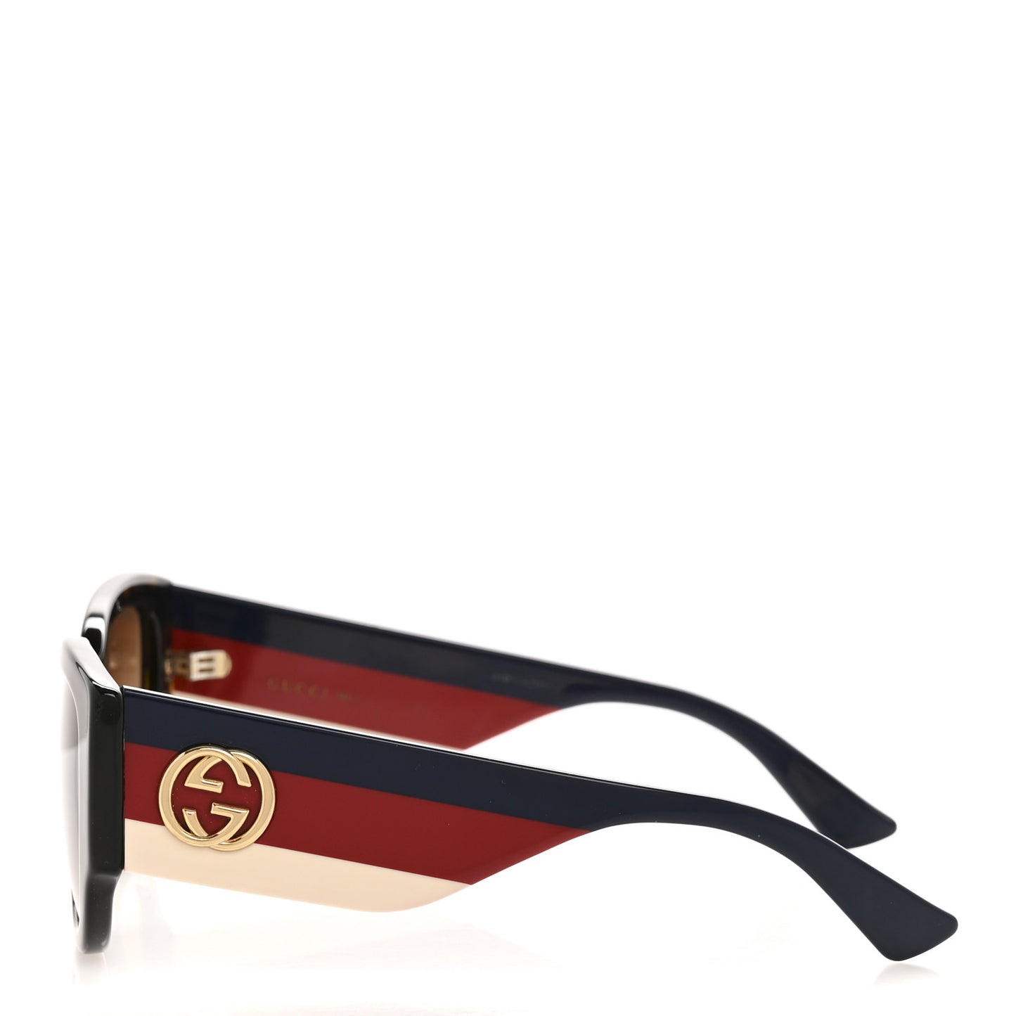 Acetate Web Oversized Frame Rectangle Sunglasses GG0276S Tortoiseshell