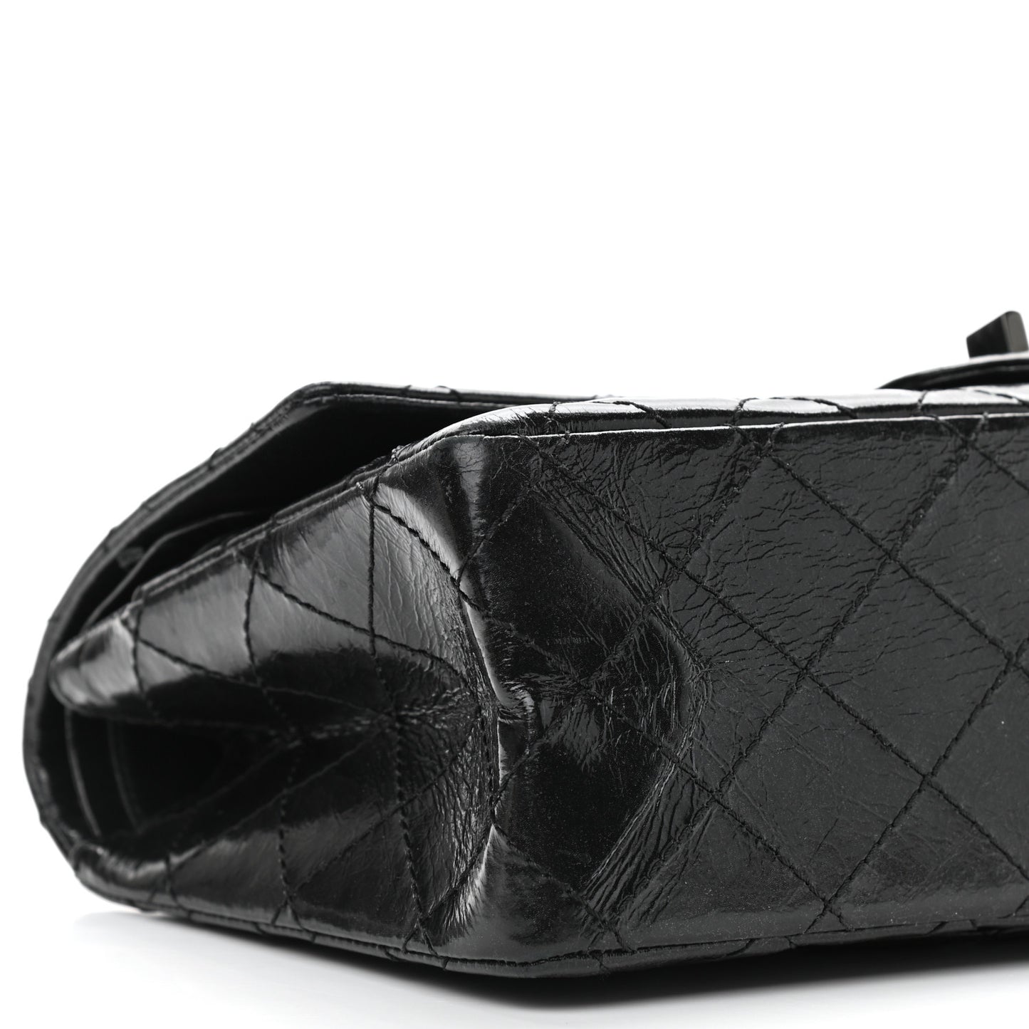 Glazed Calfskin Quilted 2.55 Reissue 226 Flap So Black