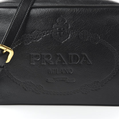 Prada Glace Calf Logo Crossbody Black 9 of 9