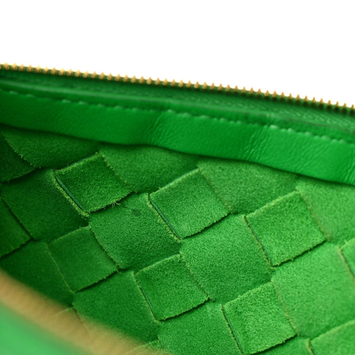 Nappa Intrecciato Small Turn Pouch Parakeet