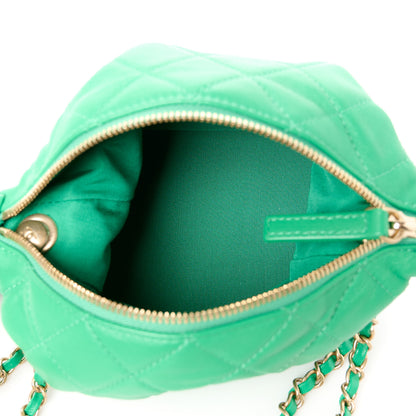 Chanel Lambskin Quilted Small Perfect Meeting Hobo Green 5 of 10