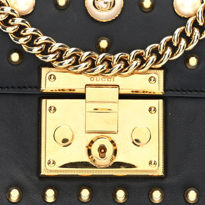 Gucci Calfskin Studded Small Padlock Shoulder Bag Black 8 of 10