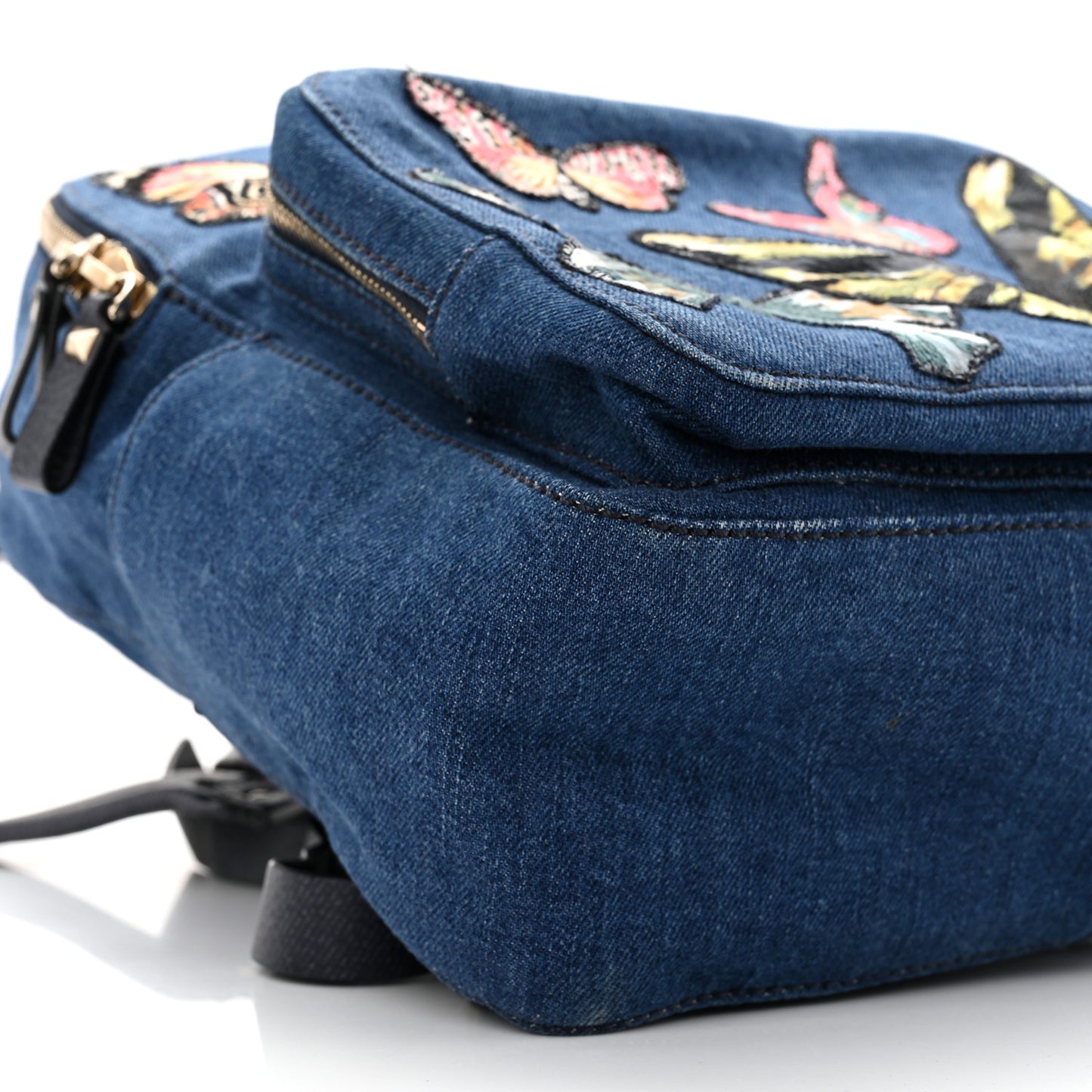Denim Butterfly Backpack Light Denim Multicolor