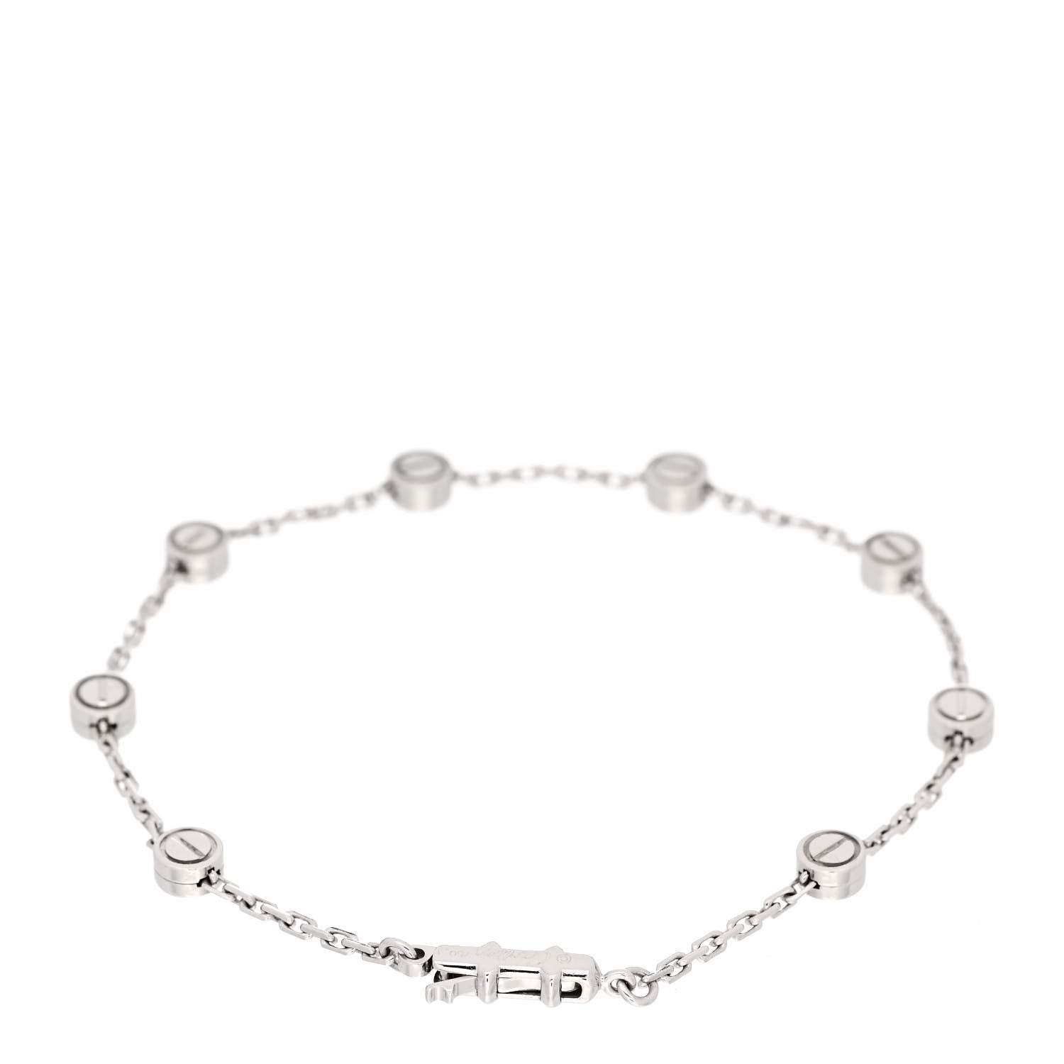 Cartier 18K White Gold LOVE Station Bracelet 2 of 4