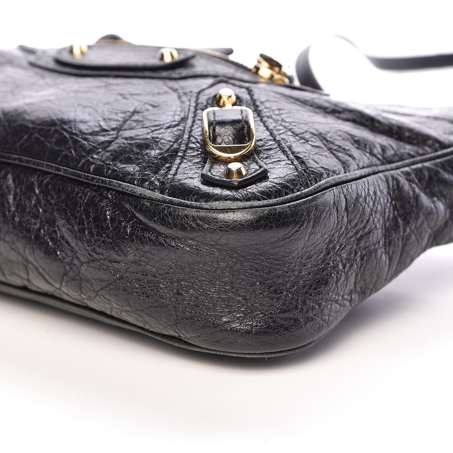 Agneau Classic Gold Hardware Hip Black