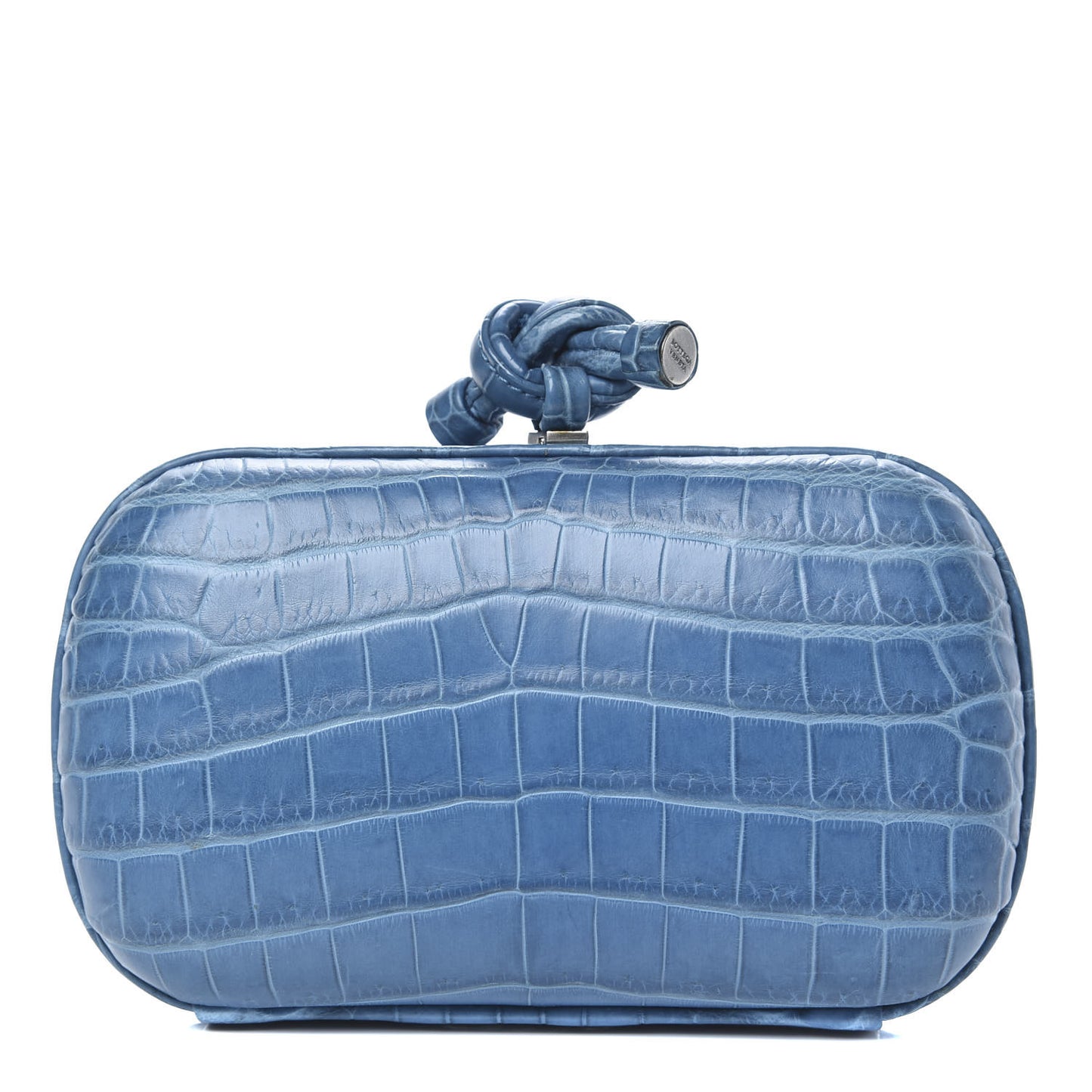 Crocodile Knot Clutch Blue