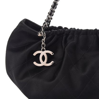 Chanel Satin Frame Top CC Small Evening Bag Black 8 of 10