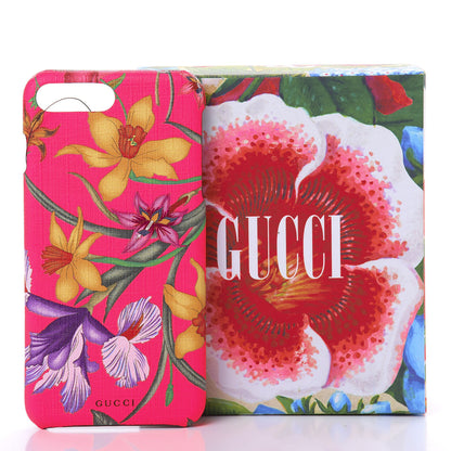 Gucci Supreme Floral Print iPhone 8 Plus Case Fluorescent Fuchsia 7 of 7