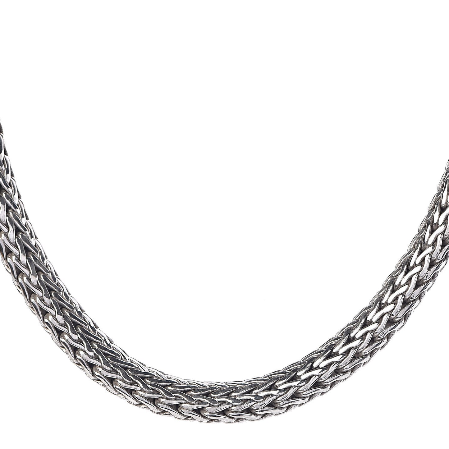 Sterling Silver 18K Yellow Gold 11mm Classic Chain Necklace