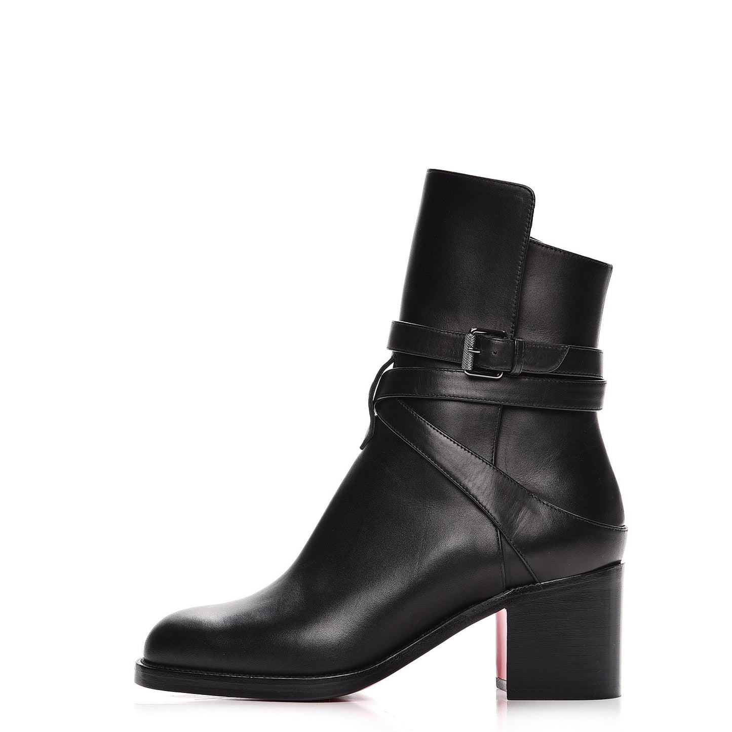 Calfskin Karistrap 70 Ankle Boots 34.5 Black